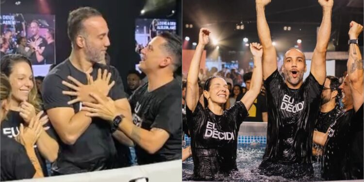 Jorge Iggor é batizado ao lado da esposa: ‘Deus trabalhou’